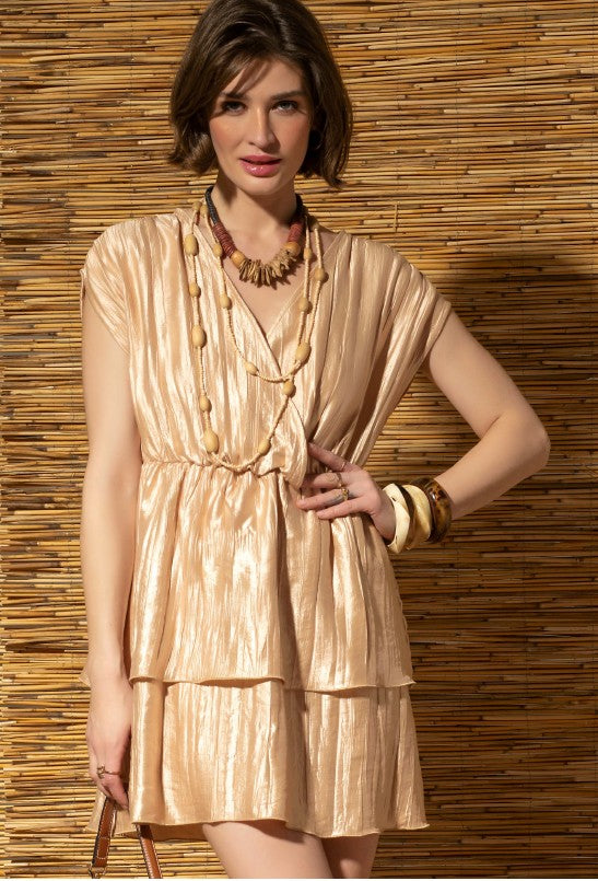 VESTIDO FOURSOUL TECIDO FALSO LISO CURTO - Carla Valente