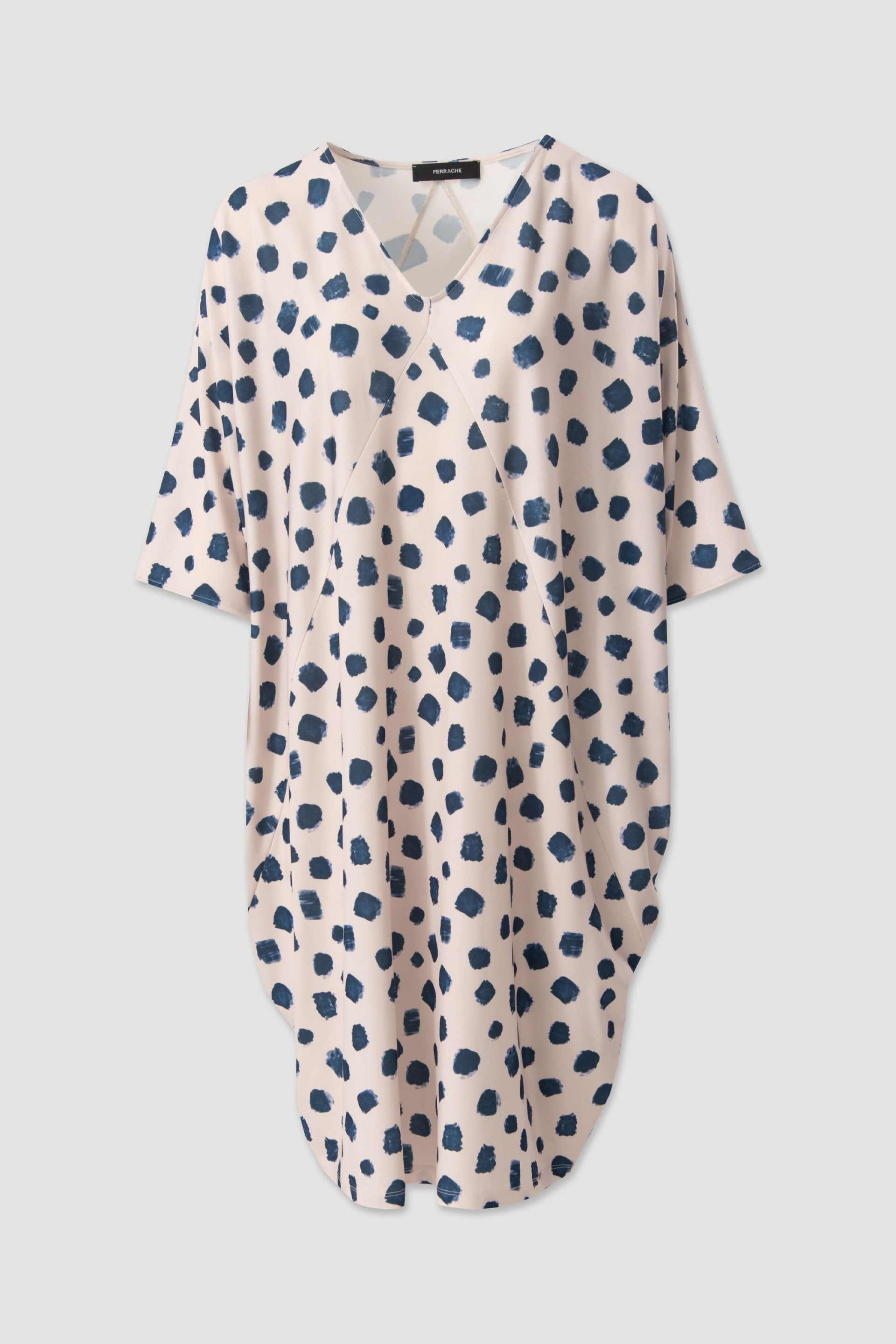 VESTIDO FERRACHE ESTAMPADO DECOTE V - Carla Valente