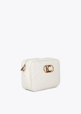 BANDOLERA LOLA CASADMNT CROSSBODY EFEITO COURO LOGO OVAL EM LOSANGO - Carla Valente