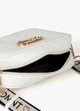 BANDOLERA LOLA CASADMNT CROSSBODY EFEITO COURO LOGO OVAL EM LOSANGO - Carla Valente