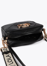 BANDOLERA LOLA CASADMNT CROSSBODY EFEITO COURO LOGO OVAL EM LOSANGO - Carla Valente
