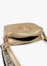 BANDOLERA LOLA CASADMNT CROSSBODY EFEITO COURO LOGO OVAL EM LOSANGO - Carla Valente