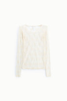 T-shirt Imperial TW91MMX renda floral cru - frente