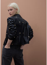 JACKET MAITE COM TACHAS REDONDAS EFEITO PELE - Carla Valente