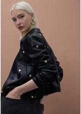 JACKET MAITE COM TACHAS REDONDAS EFEITO PELE - Carla Valente