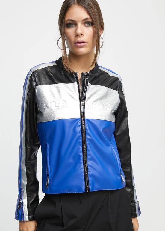JAQUETA LOLA CASDMNT BIKER C/EFEITO COURO - Carla Valente