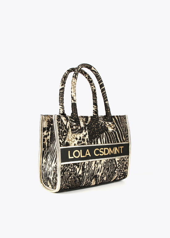 CARTEIRA SHOPPER MINI JACQUARD ESTAMPA ANIMAIS