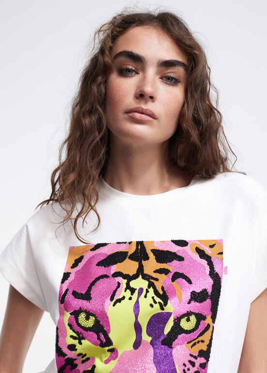 T-SHIRT LOLA CASADMNT TIGRE C/STRASS