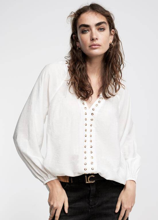BLUSA LOLA CASADMNT C/MNGA BUFANTES COMS - Carla Valente