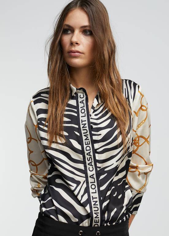 CAMISA LOLA CASADMNT COMBINADA ZEBRA - Carla Valente
