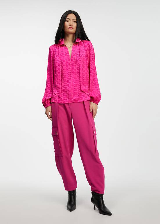 CAMISA LOLA CASADMNT C/LENÇO JACQUARD LOGO - Carla Valente