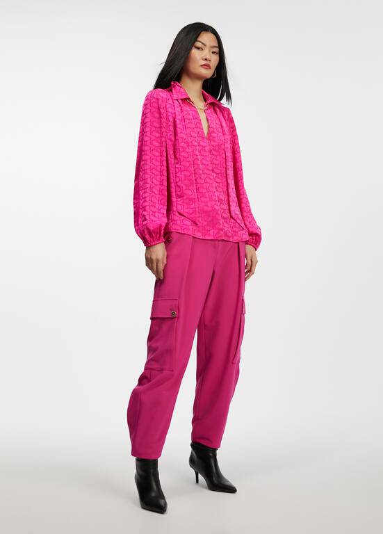 CAMISA LOLA CASADMNT C/LENÇO JACQUARD LOGO - Carla Valente