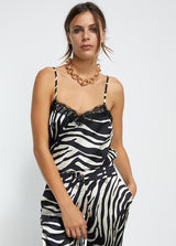 TOP LOLA CASADMNT LINGERIE C/RENDA ESTAMPA ZEBRA