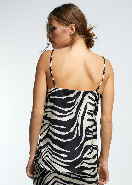 TOP LOLA CASADMNT LINGERIE C/RENDA ESTAMPA ZEBRA