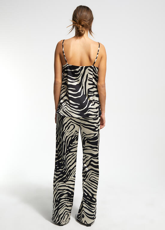 TOP LOLA CASADMNT LINGERIE C/RENDA ESTAMPA ZEBRA