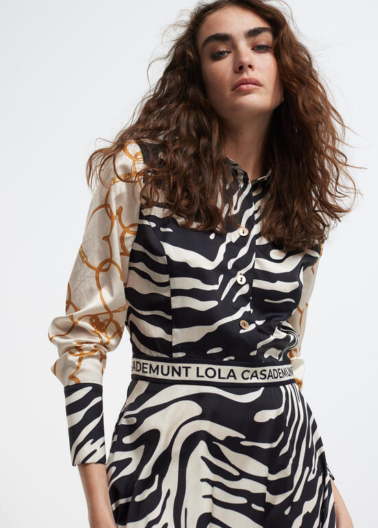 VESTIDO LOLA CASADMNT COMBINADO ZEBRA