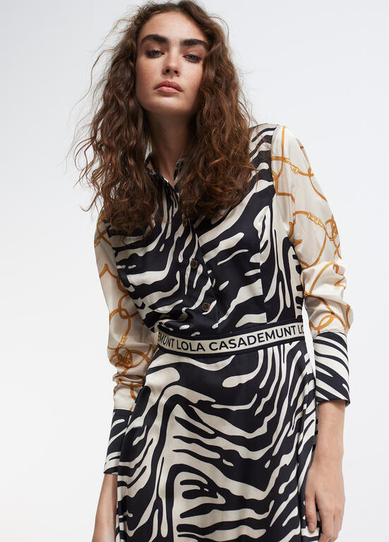 VESTIDO LOLA CASADMNT COMBINADO ZEBRA