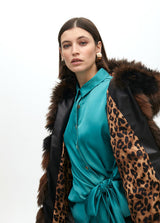 COLETE LOLA CASADMNT PELO FAKE FUR LONGO FORRO ANML PRINT - Carla Valente