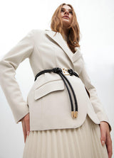 CINTO LOLA CASADMNT DE TIRAS ECO PELE LOGO OVAL - Carla Valente