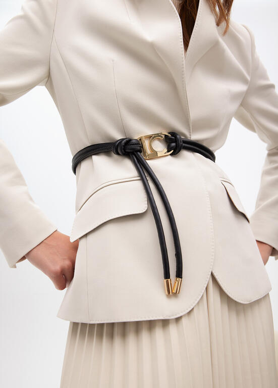 CINTO LOLA CASADMNT DE TIRAS ECO PELE LOGO OVAL - Carla Valente