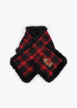 CACHECOL LOLA CASADMNT DUPLA FACE DE PELE TARTAN E XADREZ - Carla Valente