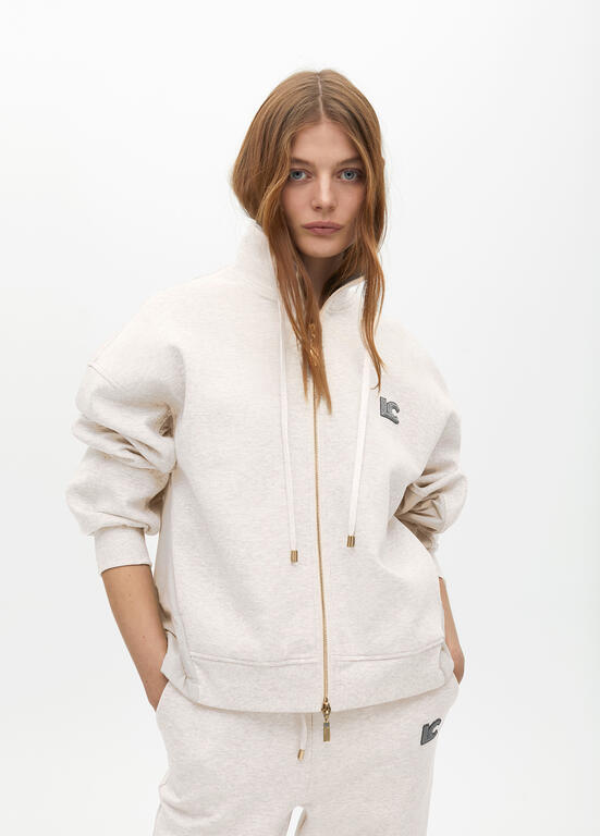 SWEATSHIRT LOLA CASADMNT COM ZIP  DETALHE LATERAL - Carla Valente