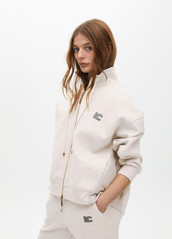 SWEATSHIRT LOLA CASADMNT COM ZIP  DETALHE LATERAL - Carla Valente