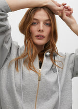 SWEATSHIRT LOLA CASADMNT COM ZIP  DETALHE LATERAL - Carla Valente