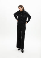 CALÇA  LOLA CASADMMNT RETA DE MALHA TACHAS LATERAIS - Carla Valente
