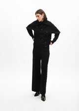 CALÇA  LOLA CASADMMNT RETA DE MALHA TACHAS LATERAIS - Carla Valente