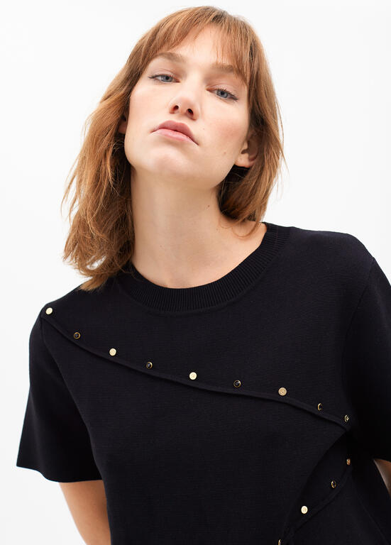 VESTIDO LOLA CASADMNT MALHA CURTO COM TACHAS - Carla Valente