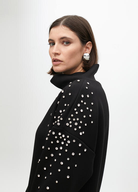 VESTIDO LOLA CASADMNT COM DETALHE DE JÓIAS NA MANGA - Carla Valente