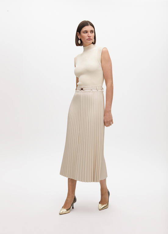 VESTIDO LOLA CASADMNT ECO PELE SAIA PLISSADA - Carla Valente