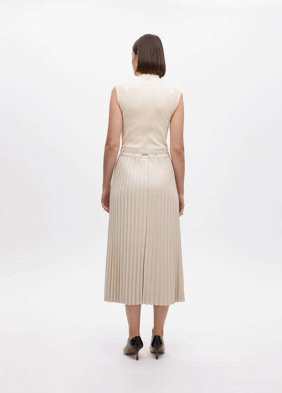 VESTIDO LOLA CASADMNT ECO PELE SAIA PLISSADA - Carla Valente