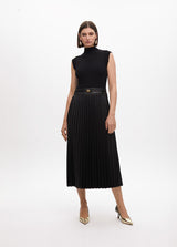 VESTIDO LOLA CASADMNT ECO PELE SAIA PLISSADA - Carla Valente