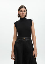 VESTIDO LOLA CASADMNT ECO PELE SAIA PLISSADA - Carla Valente