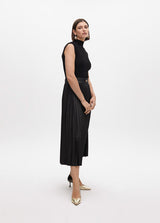 VESTIDO LOLA CASADMNT ECO PELE SAIA PLISSADA - Carla Valente