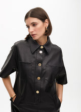 VESTIDO LOLA CASADMNT OVERSIZE MIDI ECO PELE - Carla Valente