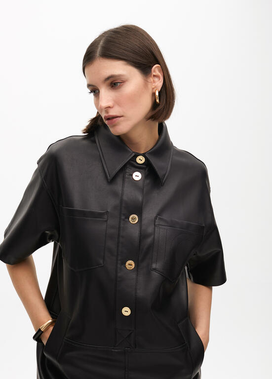 VESTIDO LOLA CASADMNT OVERSIZE MIDI ECO PELE - Carla Valente