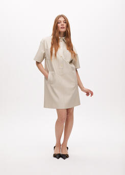 VESTIDO LOLA CASADMNT OVERSIZE MIDI ECO PELE - Carla Valente