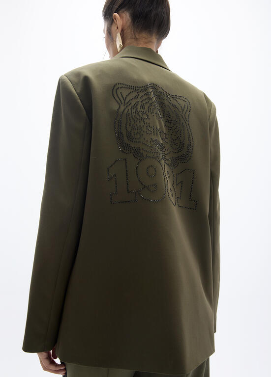 BLAZER LOLA CASADMUNT RETO DE GROSGRAIN COM ANIMAL NAS COSTAS - Carla Valente