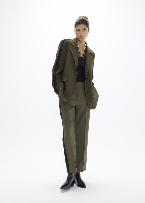 BLAZER LOLA CASADMUNT RETO DE GROSGRAIN COM ANIMAL NAS COSTAS - Carla Valente