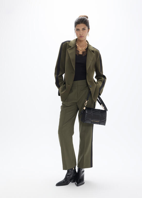 BLAZER LOLA CASADMUNT RETO DE GROSGRAIN COM ANIMAL NAS COSTAS - Carla Valente