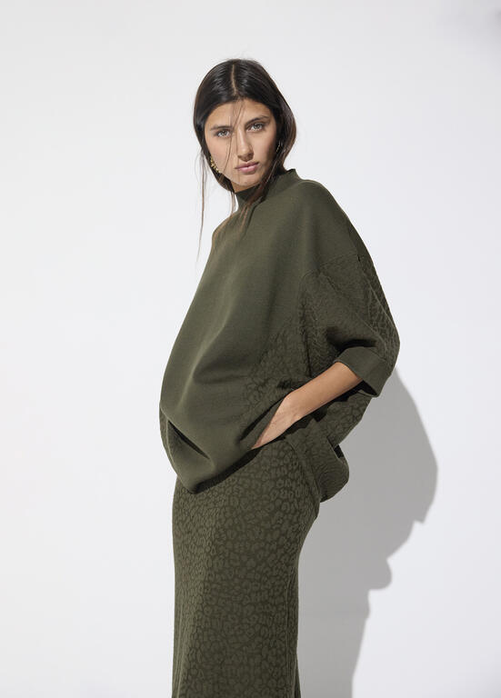 SUÉTER LOLA CASADMUNT JACQUARD LEOPARDO - Carla Valente