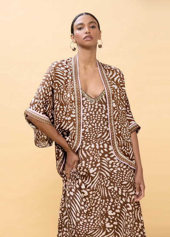 QUIMONO LOLA CASADMNT ESTAMPADO COM MANS - Carla Valente