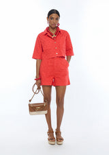 JACKET LOLA CASADMNT CURTA EM SARJA JACQUARD COM LOGO - Carla Valente