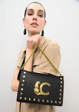 BOLSA LOLA CASADEMUNT OMBRO COM ABA TACHAS MNGRM ANML PRINT - Carla Valente