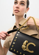 BOLSA LOLA CASADEMUNT OMBRO COM ABA TACHAS MNGRM ANML PRINT - Carla Valente