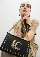 BOLSA LOLA CASADEMUNT OMBRO COM ABA TACHAS MNGRM ANML PRINT - Carla Valente