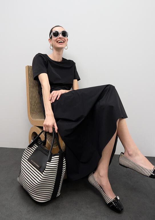 SHOPPER LOLA CASADMNT TECIDO RISCAS EFEITO PELE - Carla Valente